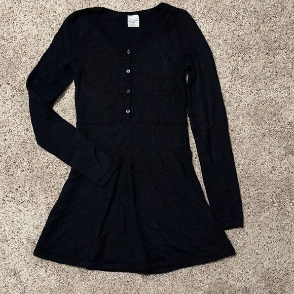 Abercrombie Kids Black Long Sleeve Sweater Dress 11/12 - Picture 1 of 5